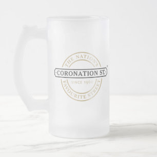 Coronation Street - Logo Frosted Glass Mug