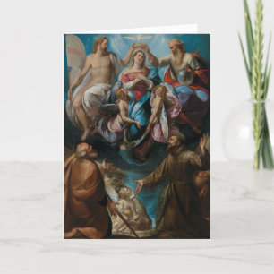 Coronation Virgin Mary St. Joseph Francis Card