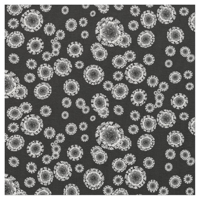 Coronavirus - Black and White Fabric (Close Up)