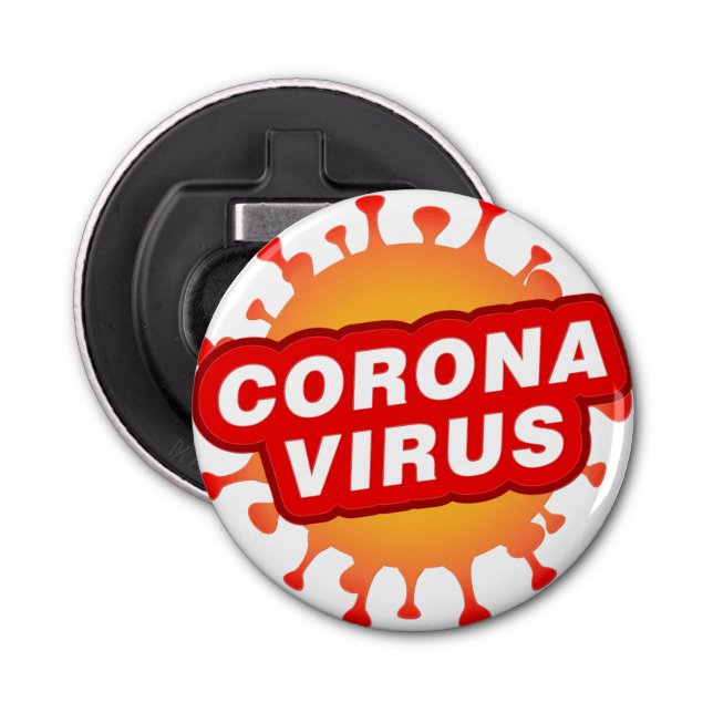 CoronaVirus Bottle Opener Covid19 Corona Text (Front)