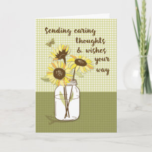 Coronavirus Caring Thoughts with Sunflowers Card