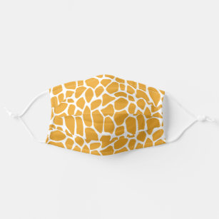 Coronavirus COVID19 Mellow Yellow Giraffe Print Cloth Face Mask
