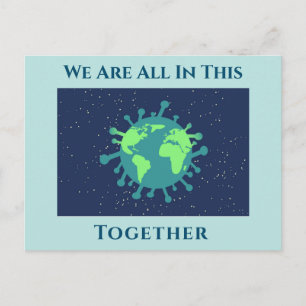 Coronavirus Covid 19 All In This Together Postcard