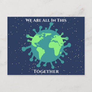 Coronavirus Covid 19 All In This Together Postcard