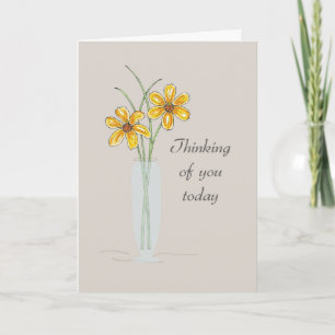 Coronavirus COVID Thinking of You Daisies Flowers Card