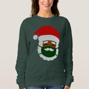 coronavirus face mask black santa christmas sweatshirt