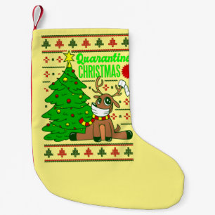coronavirus face mask reindeer christmas lockdown small christmas stocking