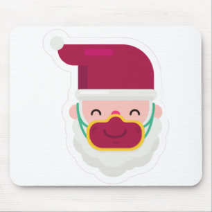 coronavirus face mask santa xmas mouse mat