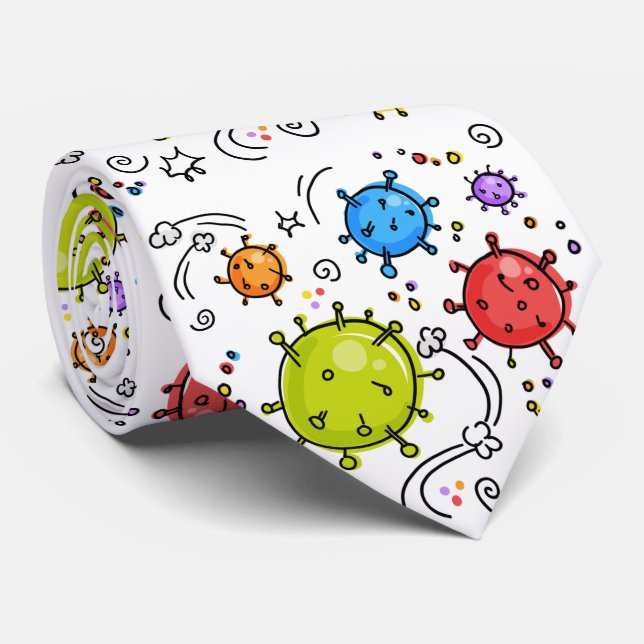 Coronavirus Germs Tie (Rolled)
