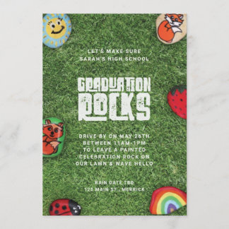 Coronavirus Graduation Party Rock Party Car Parade Invitation