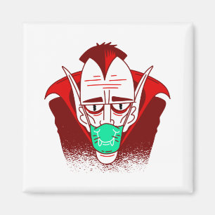 coronavirus halloween face mask vampire magnet