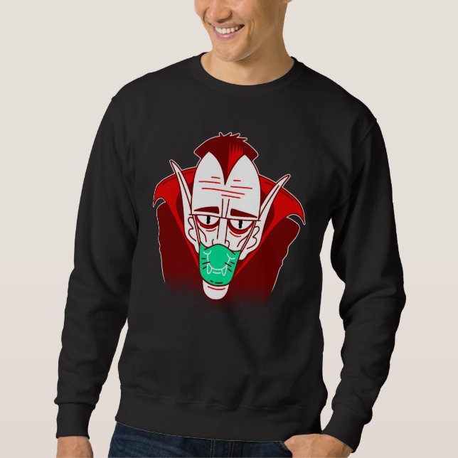 coronavirus halloween face mask vampire sweatshirt (Front)