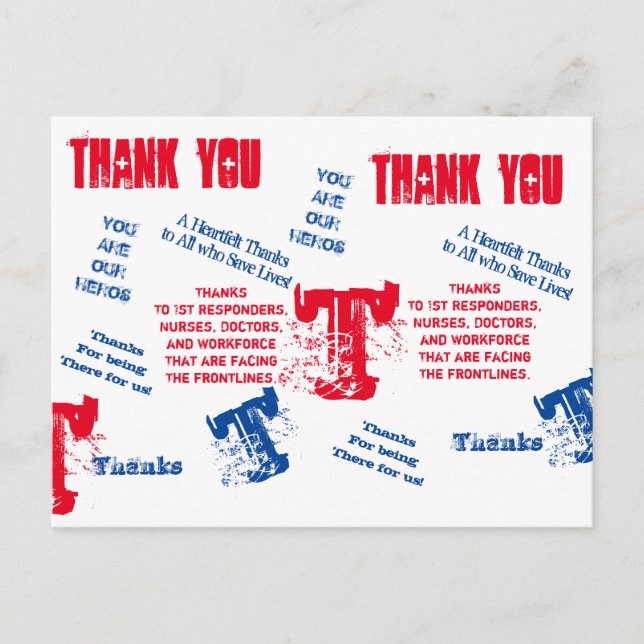 CORONAVIRUS HEROES POSTCARD (Front)
