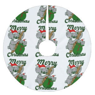 coronavirus koala christmas face mask brushed polyester tree skirt