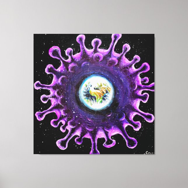 Coronavirus pandemic canvas print (Front)
