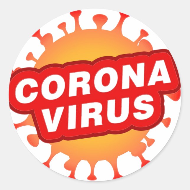 CoronaVirus Sticker Covid19 Corona Virus Text (Front)