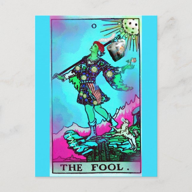 Coronavirus Tarot Card The Fool Postcard (Front)