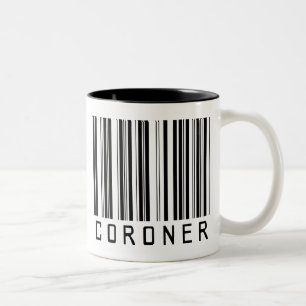 Coroner Bar Code Two-Tone Coffee Mug