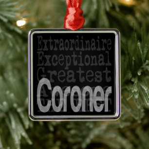 Coroner Extraordinaire Metal Tree Decoration