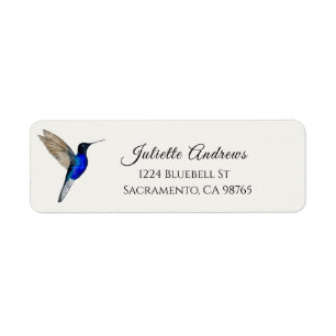 Coronet Hummingbird Return Address Label
