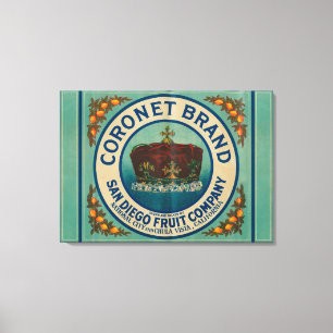 Coronet Lemon LabelChula Vista, CA Canvas Print