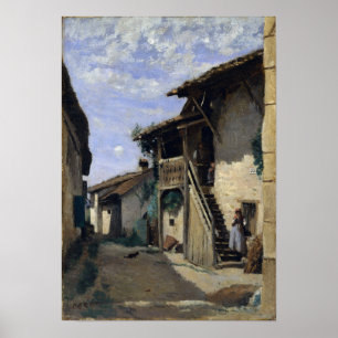 Corot - A Village Street Poster