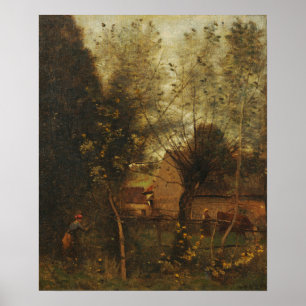 Corot - Farm Scene Poster