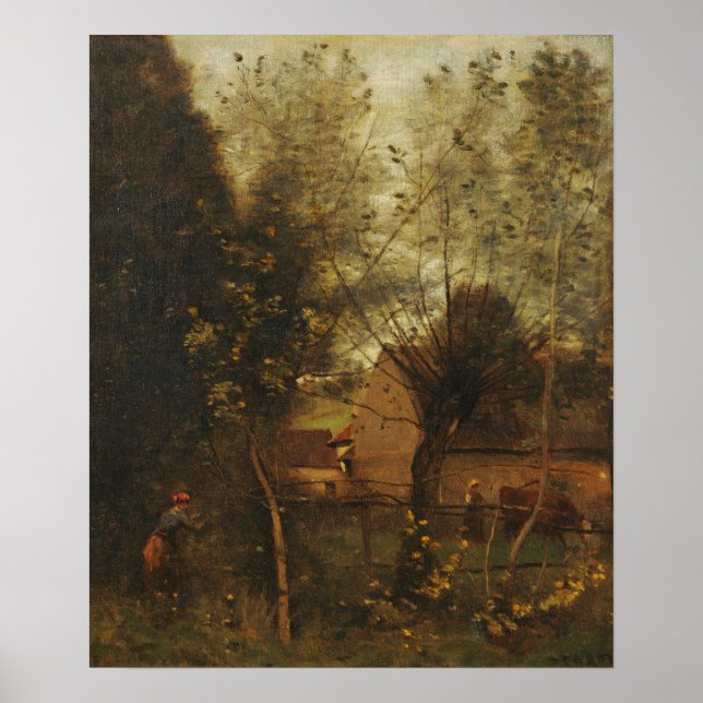 Corot - Farm Scene Poster (Front)