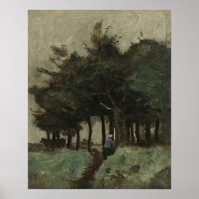 Corot - Hollow Path Dominated By Trees Poster (Front)