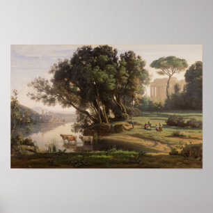 Corot - Italian Landscape (1835) Poster