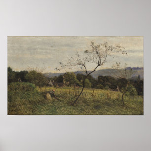Corot - Landscape With Peasant Woman 1861 Poster