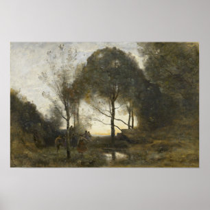 Corot - Nymphs And Fauns Poster