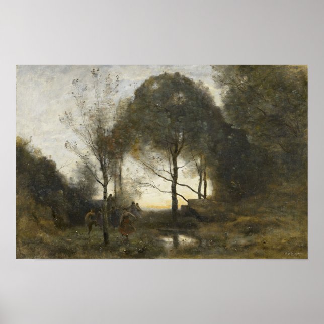 Corot - Nymphs And Fauns Poster (Front)