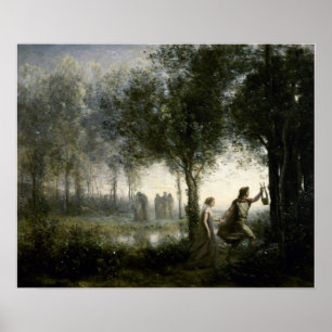 Corot - Orpheus Leading Eurydice From Underworld Poster
