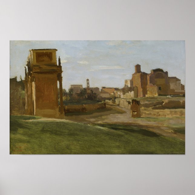 Corot - The Arch Of Constantine And The Forum Poster (Front)