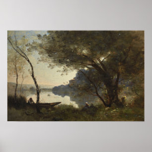Corot - The Boatman De Mortefontaine Poster