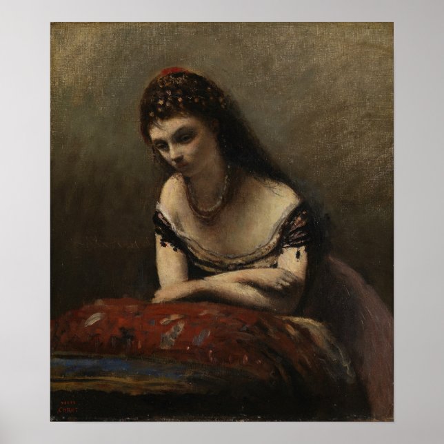 Corot - The Gipsy Girl 1870 Poster (Front)