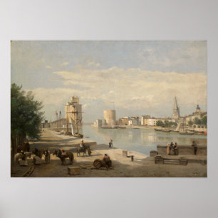 Corot - The Harbour Of La Rochelle Poster