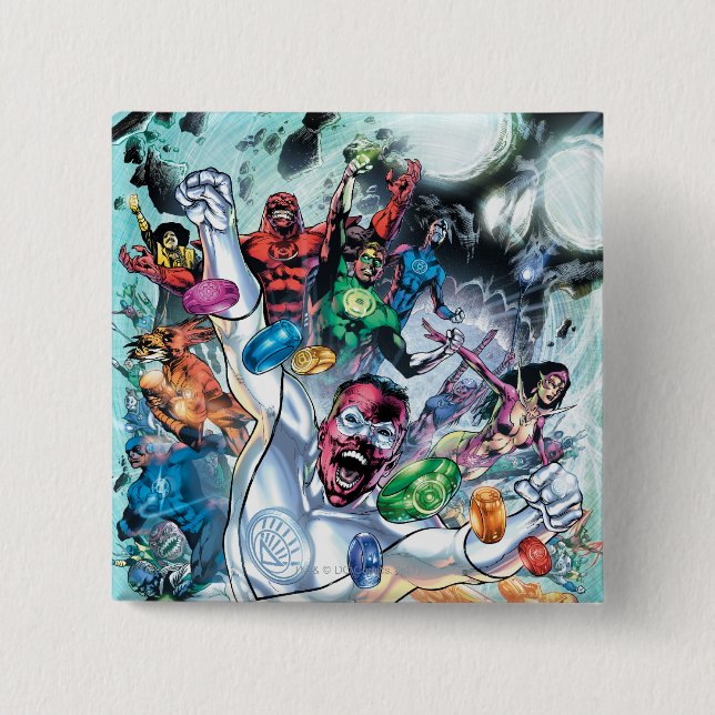 Corp Group with Rings 15 Cm Square Badge (Front)