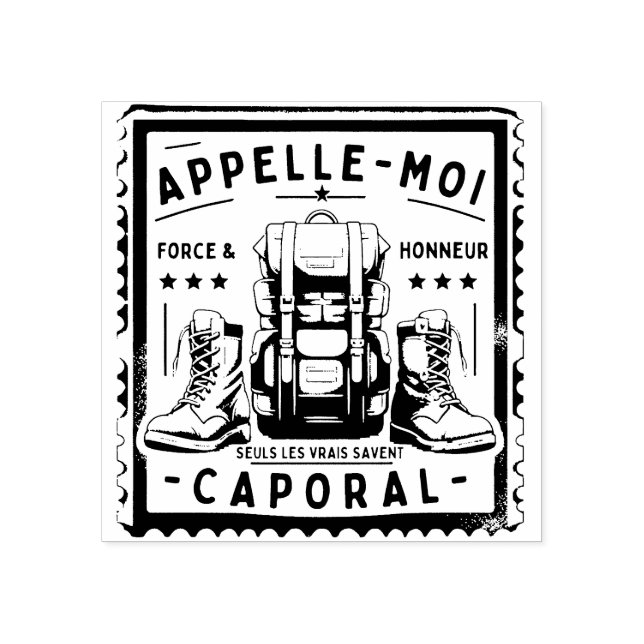 CORPORAL: Military Tampon Rubber Stamp (Imprint)