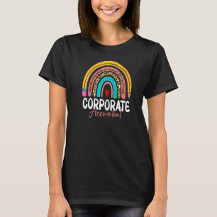 Corporate Accountant Leopard Rainbow Accounting Ba T-Shirt