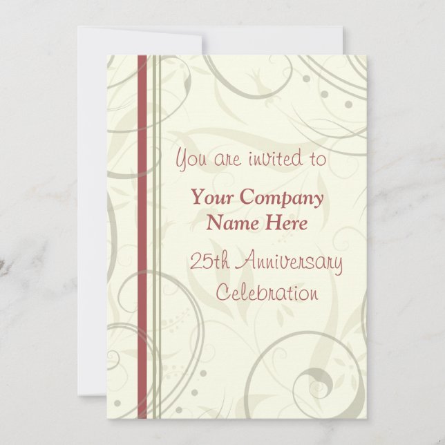 Corporate Anniversary Party Invitations (Front)