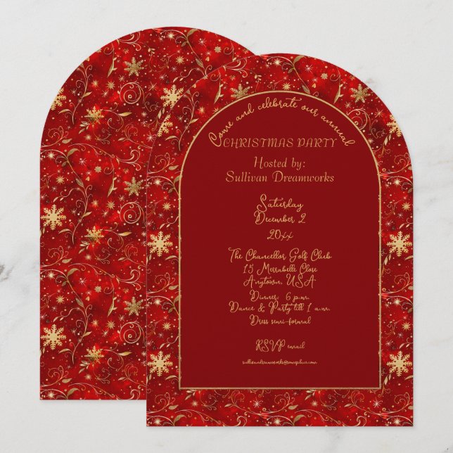 Corporate Annual Christmas Party  Invitation (Front/Back)