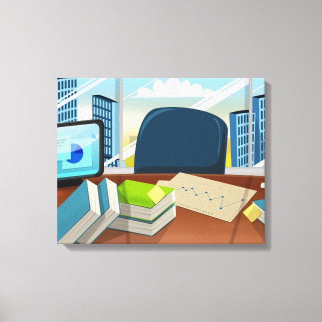 Corporate Bankers Office Canvas Print (Front)