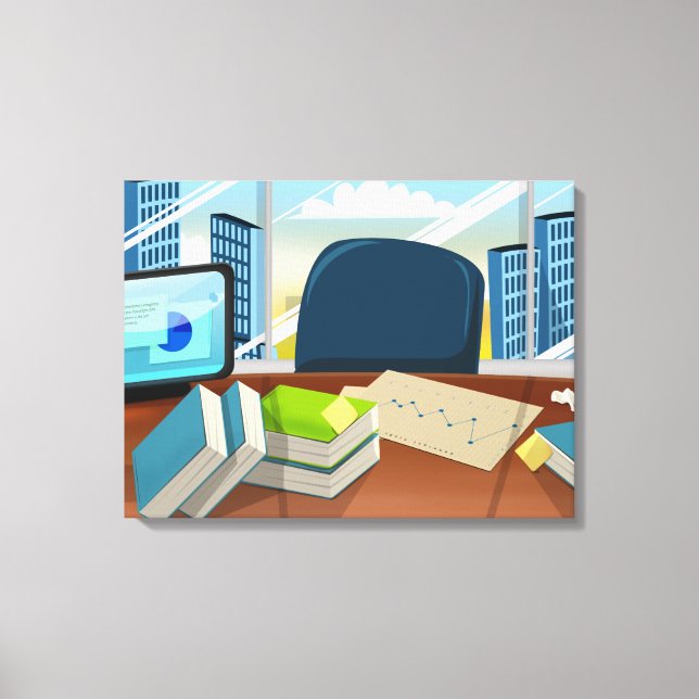 Corporate Bankers Office Canvas Print (Front)
