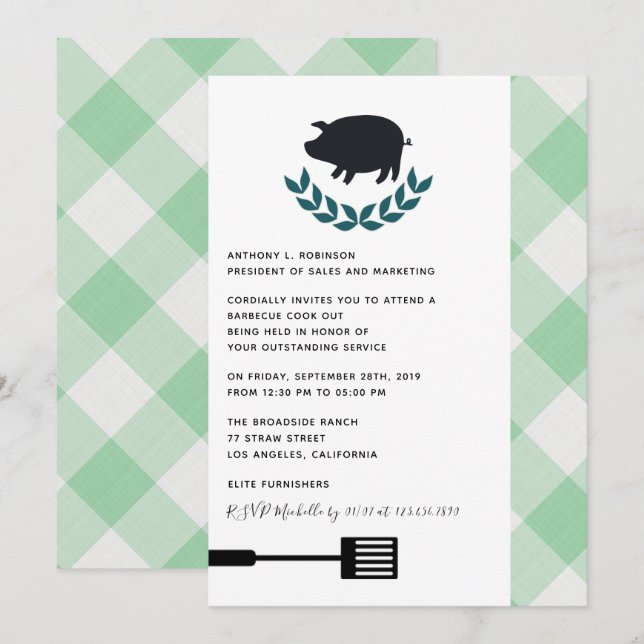 Corporate Barbecue Invitation (Front/Back)