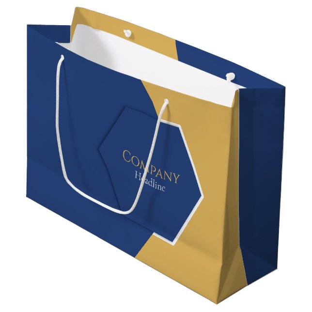Corporate Blue Gift Bag (Front Angled)