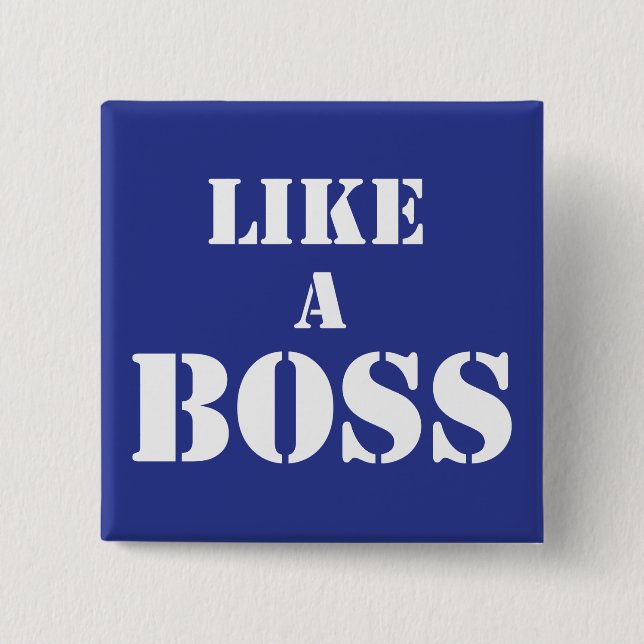 Corporate Boss 15 Cm Square Badge (Front)