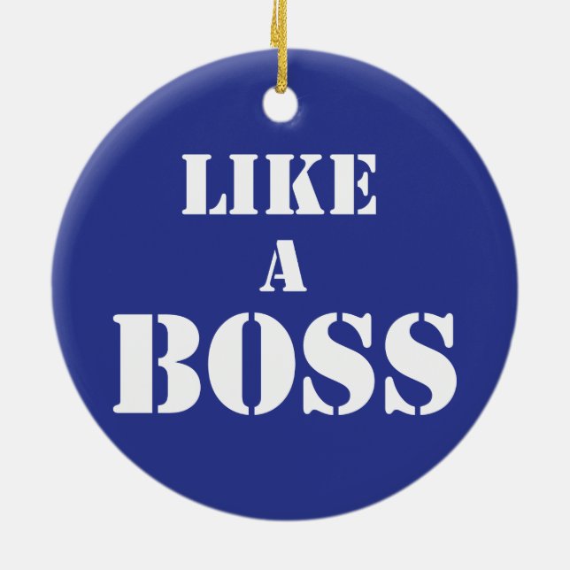 Corporate Boss Ceramic Tree Decoration (Back)