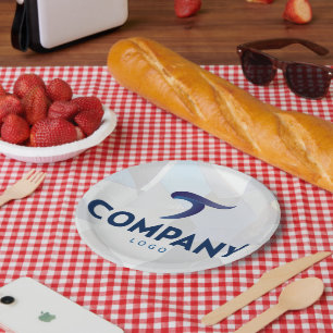 Corporate Branded Custom Company Logo Paper Plate